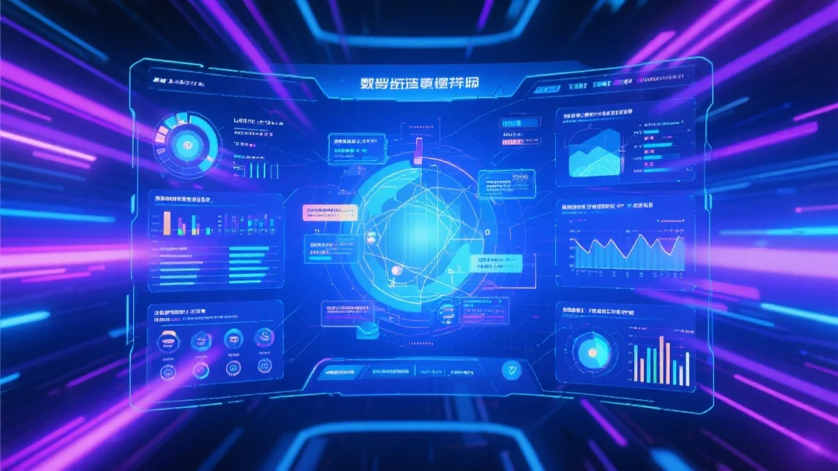 未来感的数字互动界面